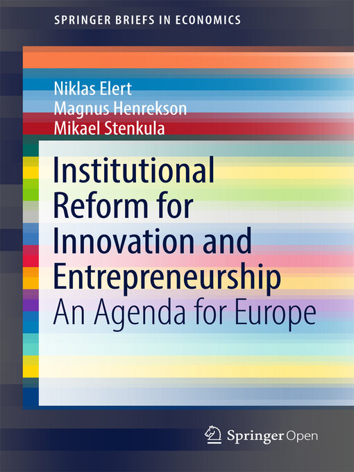 Title details for Institutional Reform for Innovation and Entrepreneurship by Niklas Elert - Available